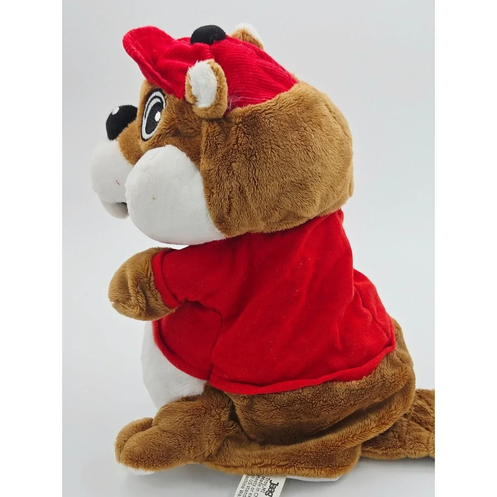 Buc-ee's Beaver Plush Hand Puppet Jaag Red Hat T-Shirt Texas Mascot Souvenir 10